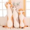Long-Shaped Cat-Shaped Throw Pillow Cute Plush Toy Girls' Sleeping Large-Sized Doll Sofa Pillow Play Doll Gift