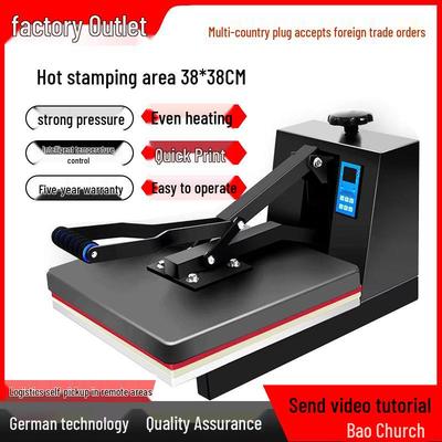 Цифровой планшетный термопресс: Ручной термопресс 38x38 для переноса изображений на футболки