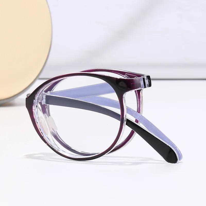 Outdoor Portable Folding Reading Glasses for Men Women Ultralight Round Frame Far Sight Eyewear Ladies Retro Presbyopic Glasses