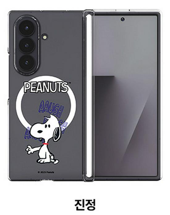 Snoopy & Charlie Cartoon Samsung Z Fold7 Clear Magnetic Phone Case