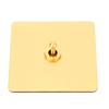 AC250V Toggle Switch 1 Gang 2 Way Power Toggle Switch with Gold Color Stainless Steel Panel and