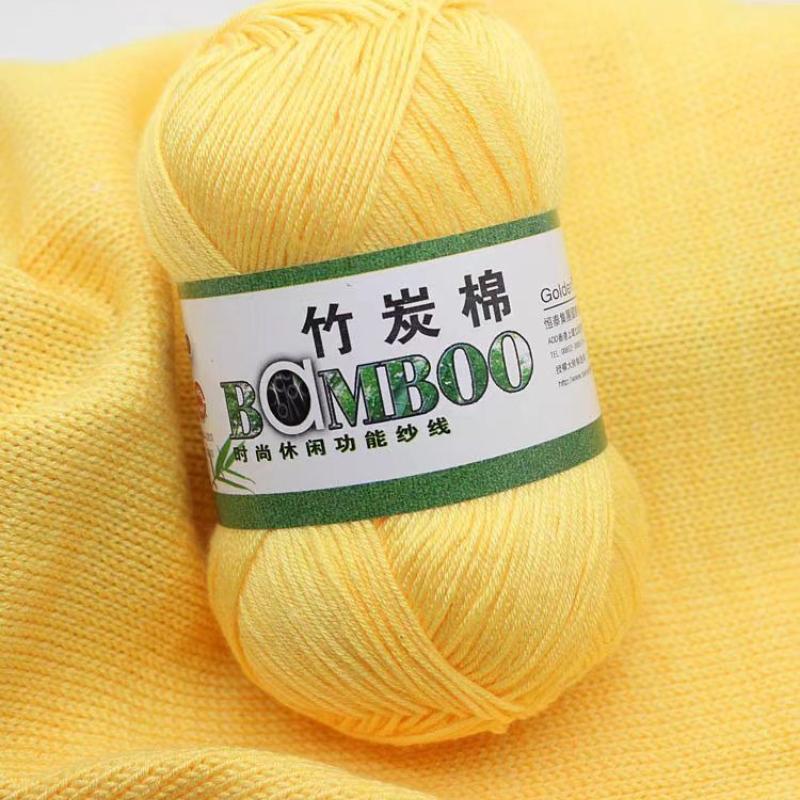 2pcsX50g 145 Meters High Quality Soft Smooth Natural Bamboo Cotton Hand Woven Yarn Baby Cotton Crochet Knitted Fabric