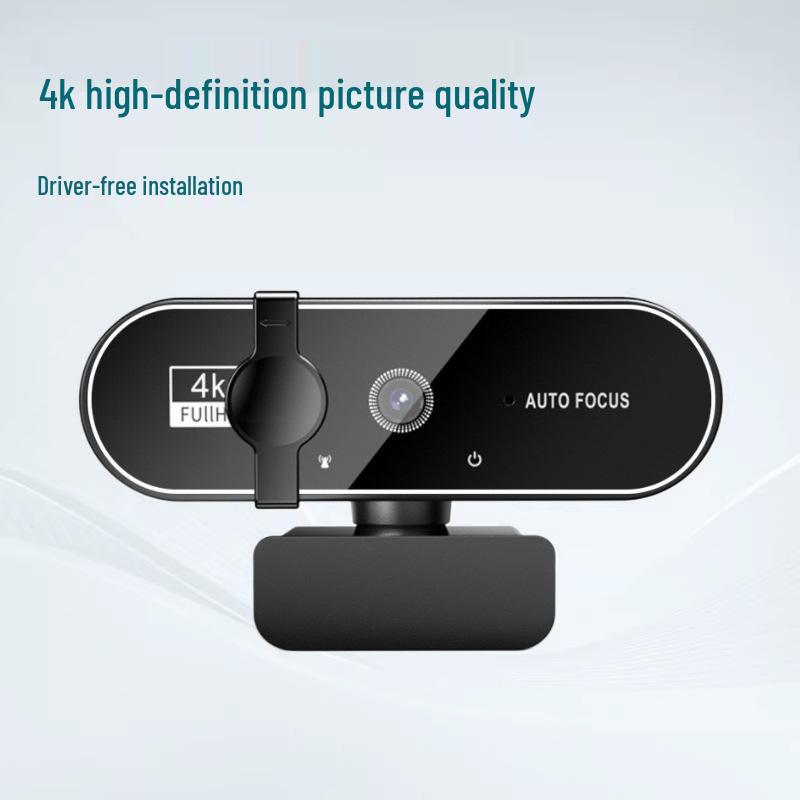 4K HD USB Computer Camera for Online Classes and Live Streaming