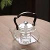 Жаропрочный боросиликатный стеклянный чайник с ручкой для заваривания на плите
