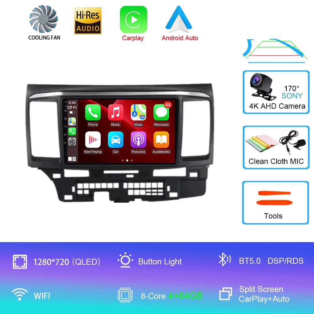 Android 14 для MITSUBISHI LANCER 9 10 X 2008 2009 2010 2011 - 2016 9-дюймовый стерео аудио автомобильный радиоприемник GPS плеер Carplay Auto Screen