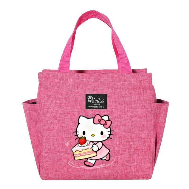 Изолированная сумка-ланчбокс Hello Kitty - Портативный контейнер для обеда для пикников и прогулок