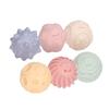 6Pcs Textured Ball PVC Sensory Exploration Squeeze Toy Set Kit for Above 6 Month Baby