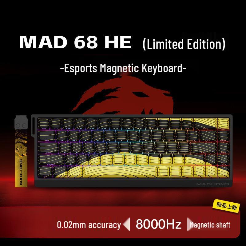 MageGee Gaming Keyboard: 60/68 Magnetic Axis, Hot-Swappable, Low Latency, 61/68 Keys, In Stock