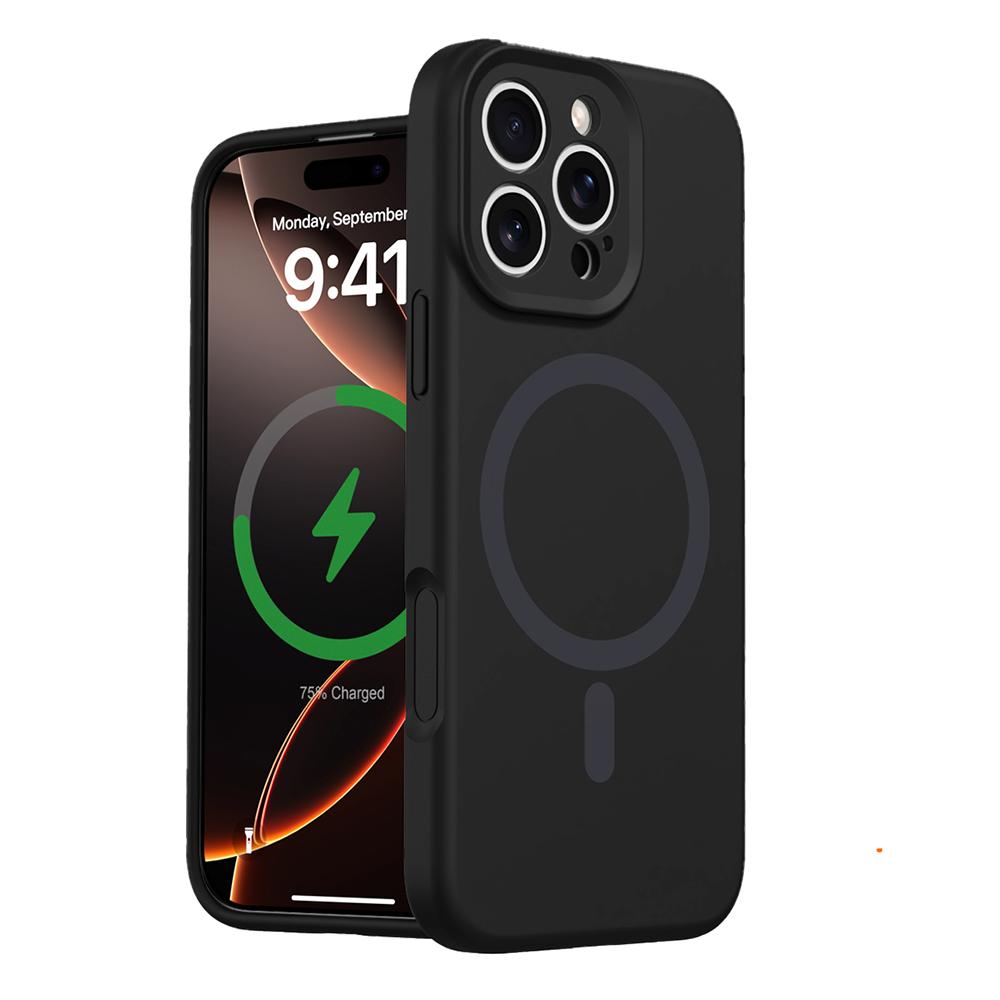 For iPhone 16 Pro Case Compatible with MagSafe Precise Cutouts Liquid Silicone+PC Phone Cover