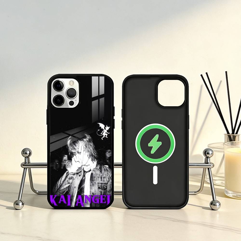 Чехол для телефона Singer K-Kai Angel Damage для iPhone 17, 16, 15, 14, 13, 12, 11 Plus, Pro Max Магнитный для Magsafe Беспроводная зарядка