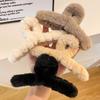 Plush Shark Hair Clip for Women - 2024 Autumn/Winter High-End Updo Accessory