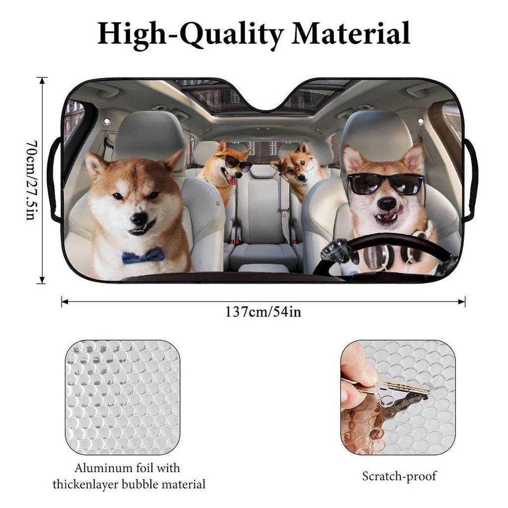 Солнцезащитный козырек на лобовое стекло автомобиля с принтом домашних собак и кошек