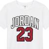 Jordan Футболка с буквенным принтом, спортивная, повседневная, с коротким рукавом, детская, белая DB7394-100