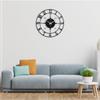 Designer Metal Analog Wall Clock for Living Room | Latest Antique Stylish Fancy Decorative Big Size Wall Watch and Decor (Black, 40CM)