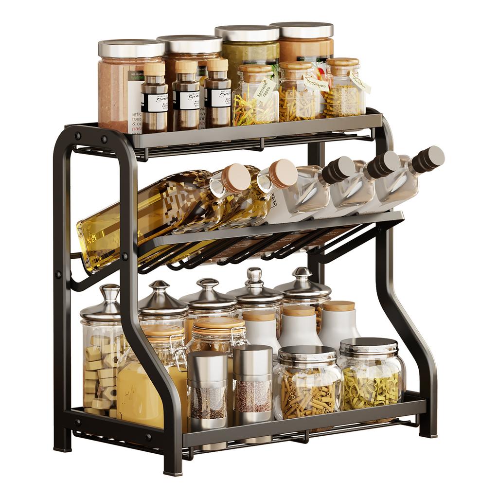 Kitchen Storage Rack Seasoning Rack Countertop Soy Sauce Seasoning Storage Rack Household Appliances