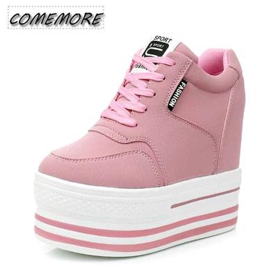 Обувь женская новая повседневная обувь на толстом высоком каблуке кроссовки на платформе модные теннисные женские вулканизированные туфли весна/осень толстая подошва