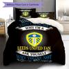 Custom Name Leeds Fan Pride Bedding,Quilt Set Quilt Cover Pillowcase Home Birthday Gift (1 * duvet cover + 2 * pillowcase, without core)