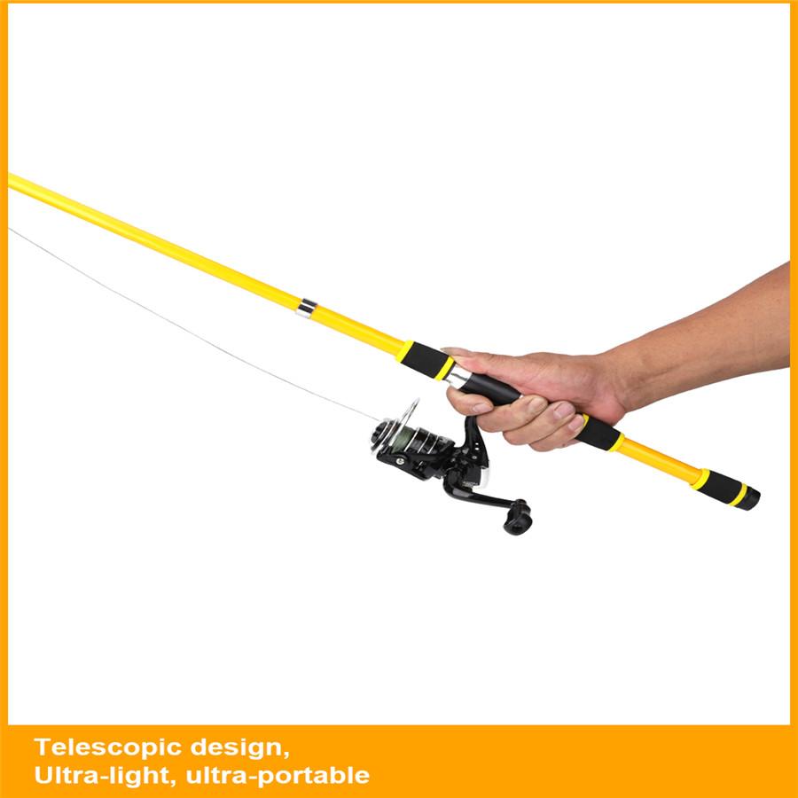 FTK Fibreglass Fishing Rod 1.8M/5.9FT Outdoor Sports Travel Telescopic Fishing Rod Portable Fishing Rod Christmas Gift