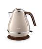 Электрический чайник DeLonghi Icona Vintage из нержавеющей стали, 1,0 л, с защитой от пролива, кнопкой контроля уровня воды, защитой от включения без воды и легким