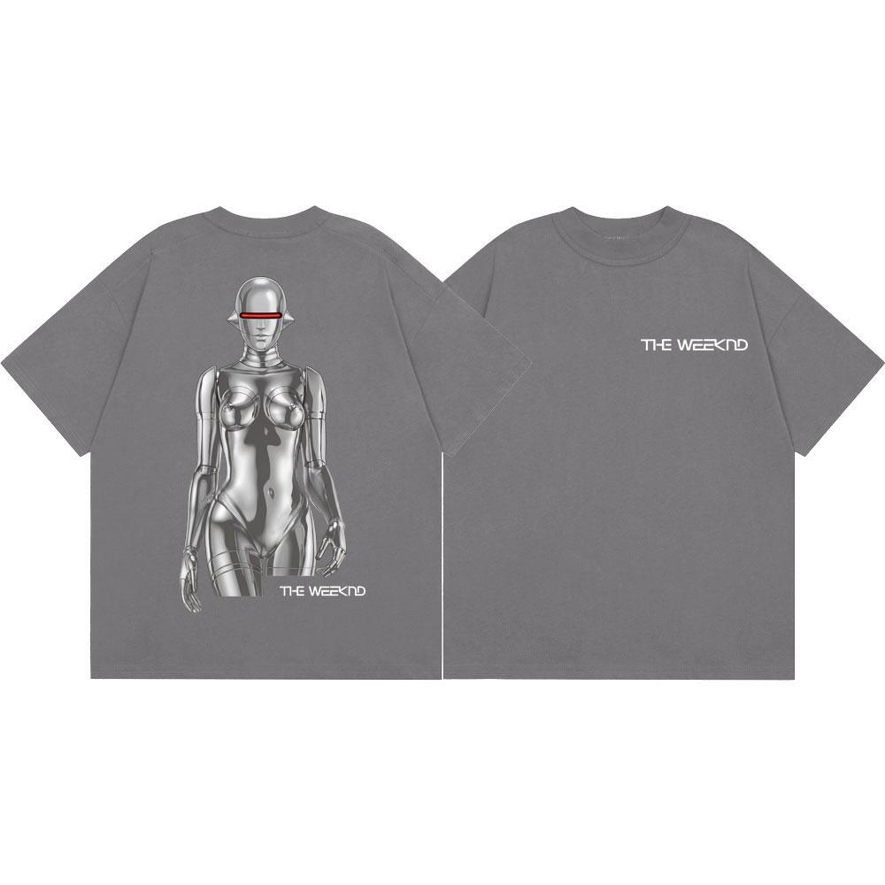 Rapper The Weeknd Merch T-shirts Men Women Clothing Fashion Hip Hop Short Sleeve T Shirt High Quality Cotton Oversized T-shirt