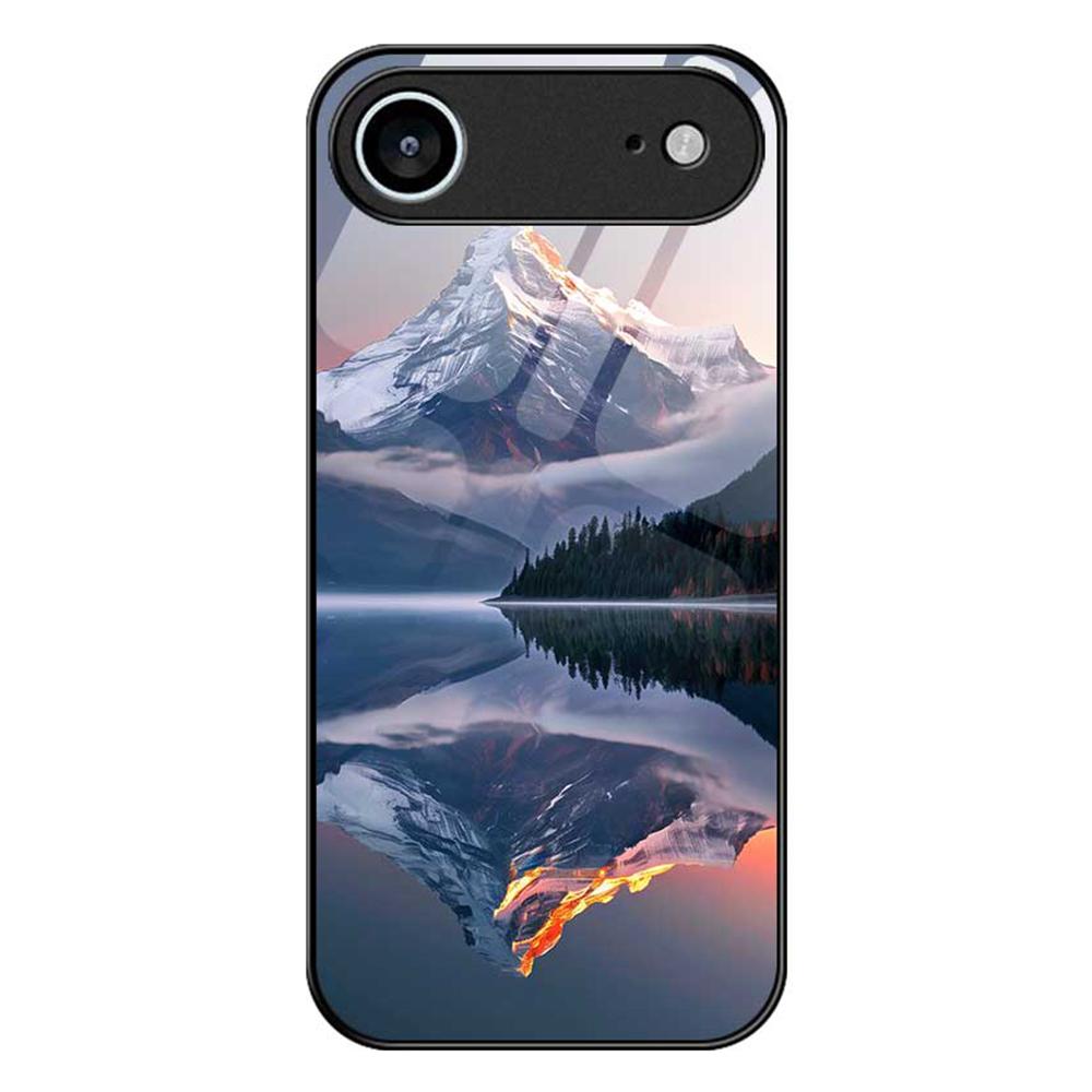 Для iPhone 17 Air Чехол ПК ТПУ Закаленное стекло Печать с рисунком Ударопрочная Задняя крышка для телефона