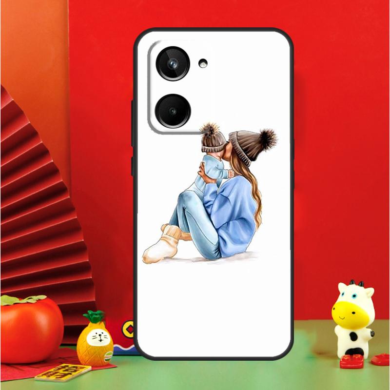 Мама Папа Дочь Сын Девочка Мальчик Для Realme 15 Pro GT7 GT6 10 11 12 13 14 Pro Plus C65 C67 C63 C61 C51 C53 C35 C75 C55 Чехол