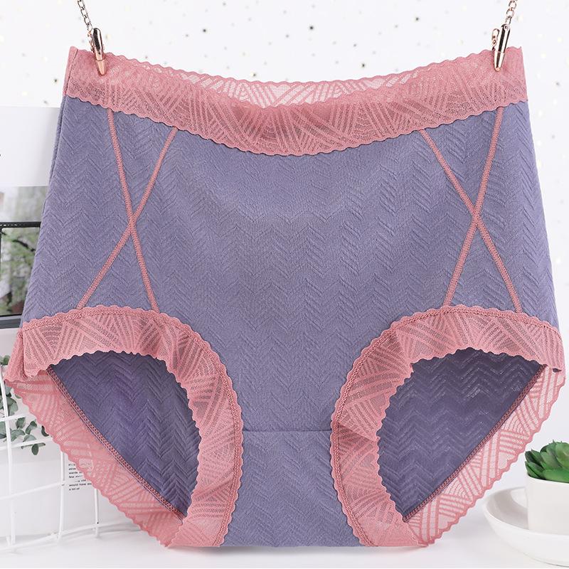 Women's 6XL Plus Size Underpants Luxury Pure Cotton Lace Panties High Waisted Cotton Crotch Women Underwear