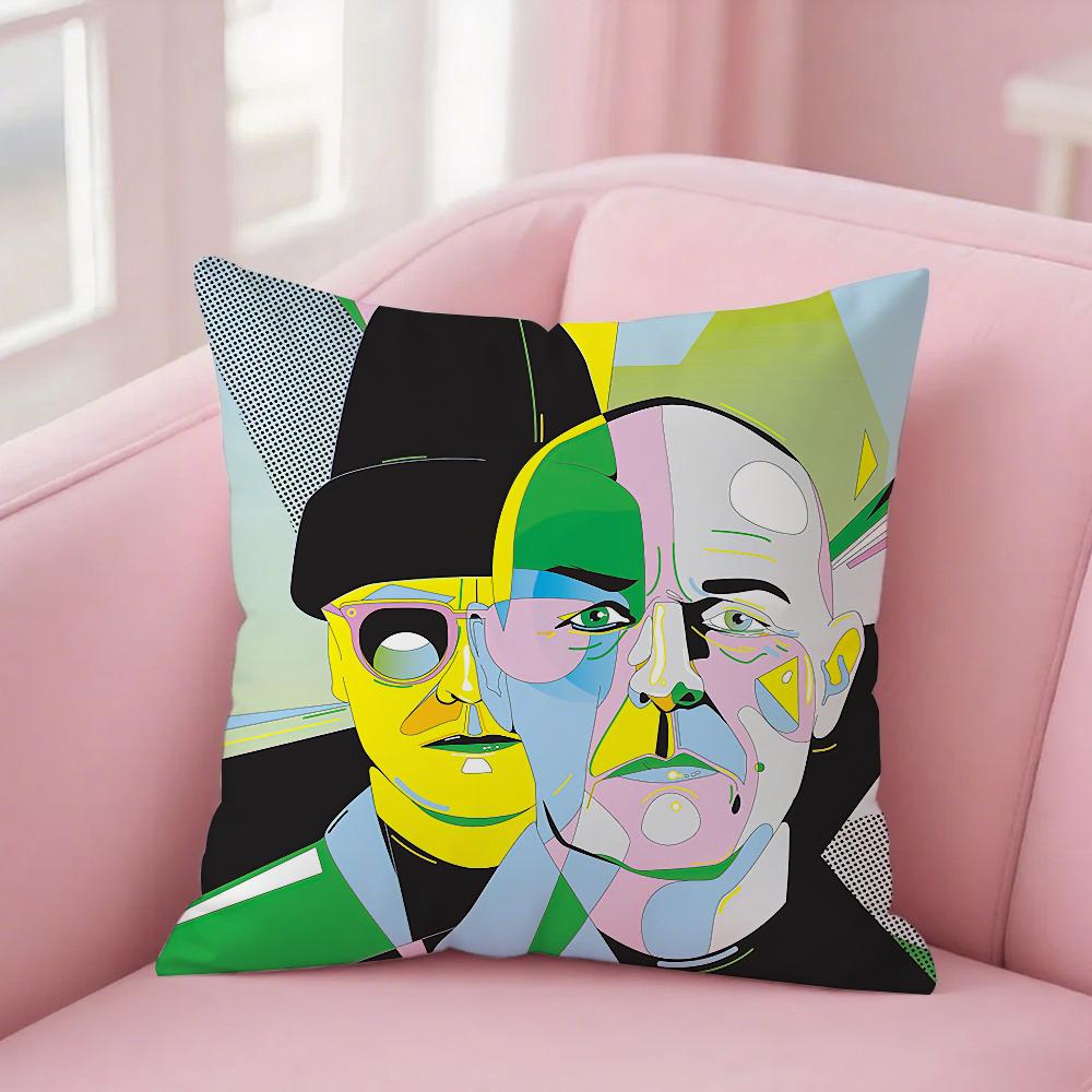 Pet Shop Boys Nonetheless Музыкальная Наволочка Квадратная Двусторонняя Печать Короткий Плюш Чехол для Подушки-Подушки на Диван Спальня Прикроватная Подушка
