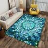 Blue Mandala Pattern Carpet, Modern Abstract Living Room Rug Decor Suitable for use as an anti-slip for living room bedroom sofas