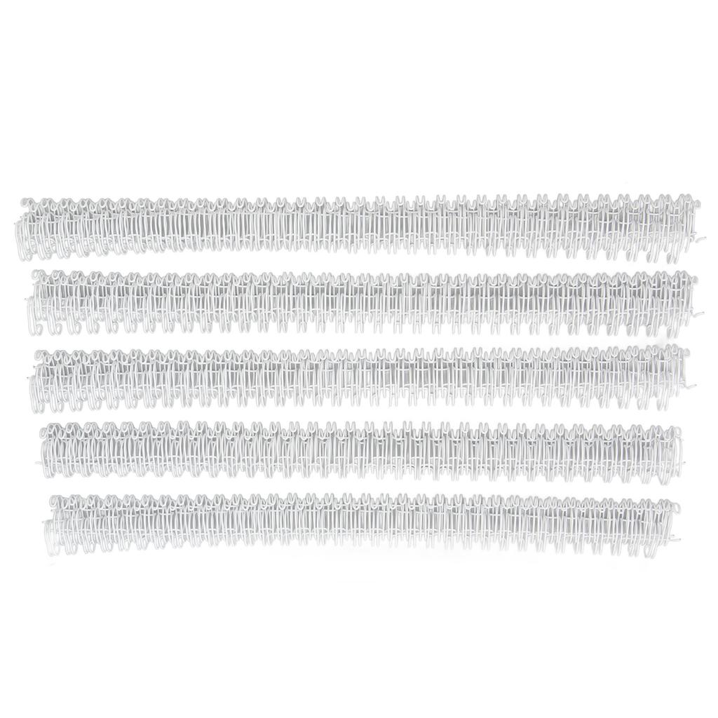 100Pcs Double Wire Binding Spine 60 Sheet Capacity 3:1 Pitch 34 9.5mm Diameter Set Kit for Paper