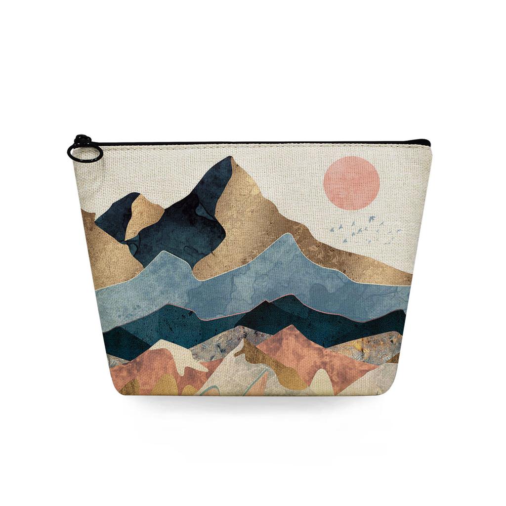 Women Landscape painting Print Cosmetic Bag Toiletries Organize Travel Storage Case 6753 KTB