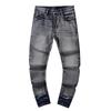 Fashion American High Street Hole & Patch Trendy Retro Straight Ami Denim Pants