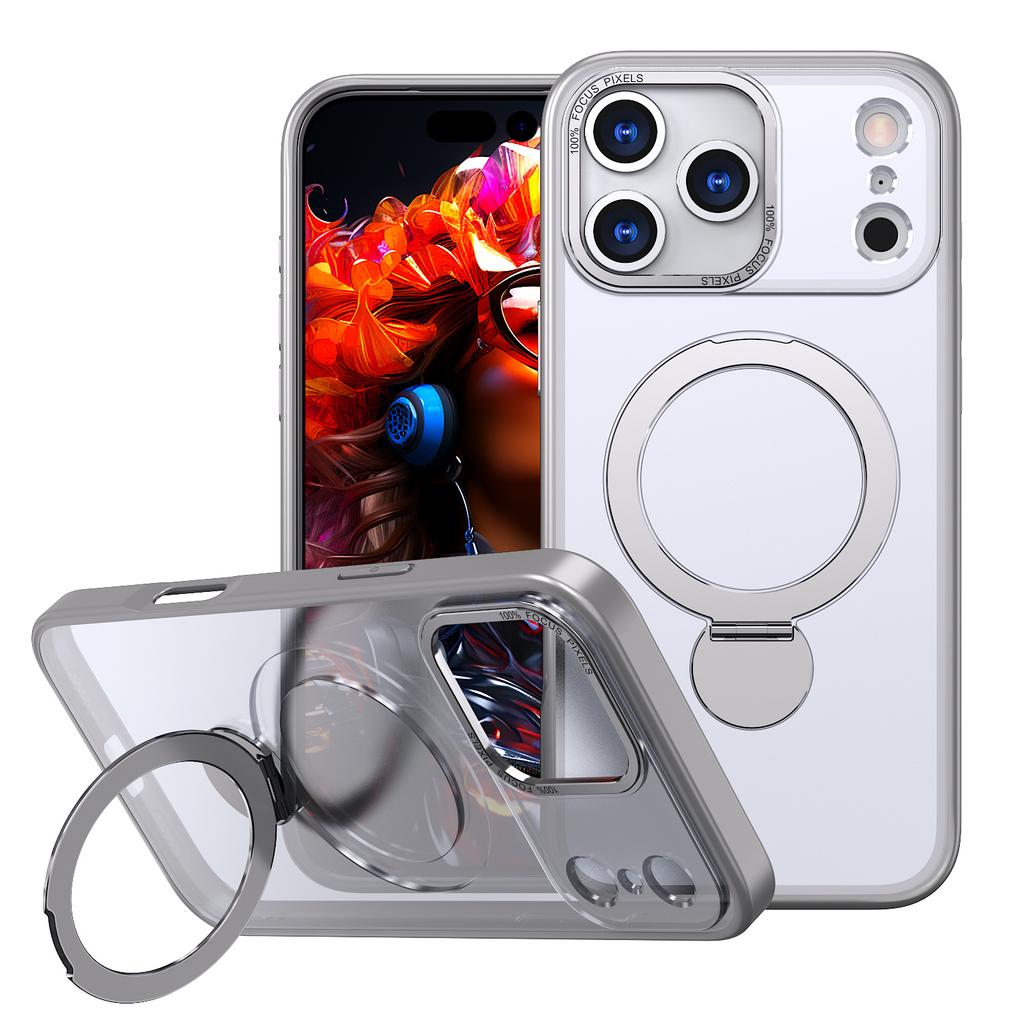 For IPhone17pro Mobile Phone Case Point Damping Rotation for Apple 17 Frosted Magnetic Protective Case