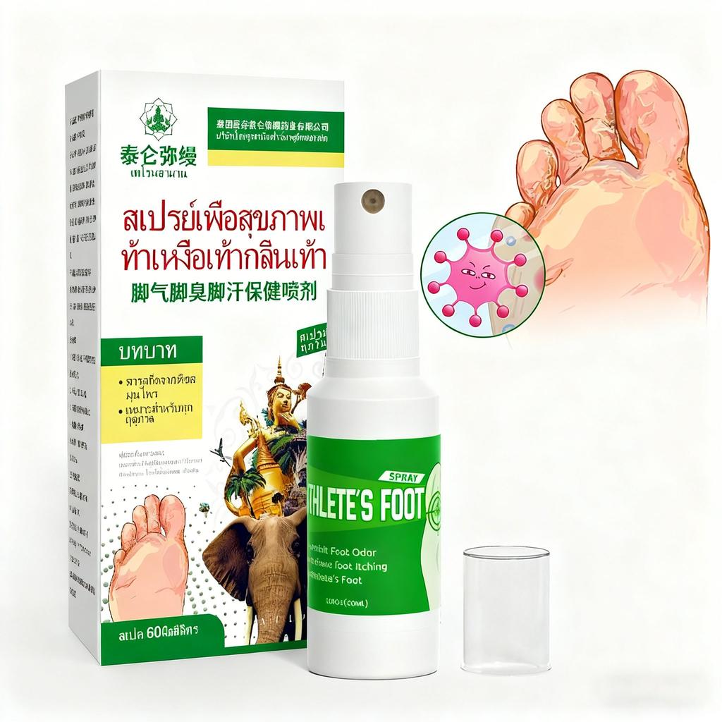 100% Натуральный травяной спрей для ног - Устранитель запаха и пота | На растительной основе