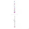2 X Sparkling Crystal Hanging Wind Chimes