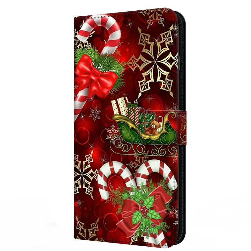 Wallet For Oneplus Ace 6 Flip Stand Book Phone Cover Magnetic Leather Case Cartoon Anime Merry Christmas Capa Oneplus Ace6 5G