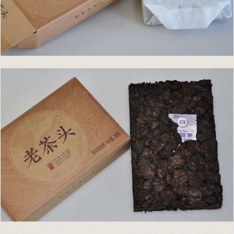 2016 Yunnan Dayi Lao Cha Tou Old Tea Nubs Pu Erh Brick Спелый чай Пуэр 280 г 1601