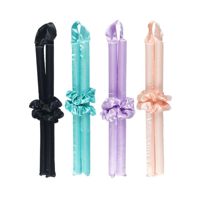 Набор из 5 стержней для завивки волос без нагрева, шелковые локоны, ленточные бигуди, мягкие бигуди для сна, пенопластовый стержень, инструмент для укладки волос, бигуди без нагрева