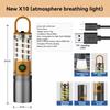 2 Lighting Strong LED Flashlights Telescopic Zoom Torch Type-C Charging Connector Portable Long-Range Camping Flashlight Mode