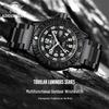 Addies Outdoor Tactical Luminous Military Quartz Watch - Men's Waterproof Steel Band