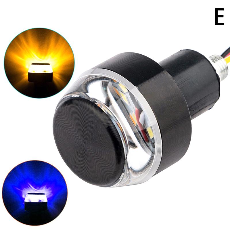 2 шт. двухцветные светодиодные указатели поворота для мотоцикла и велосипеда - 12 В индикаторы на руль