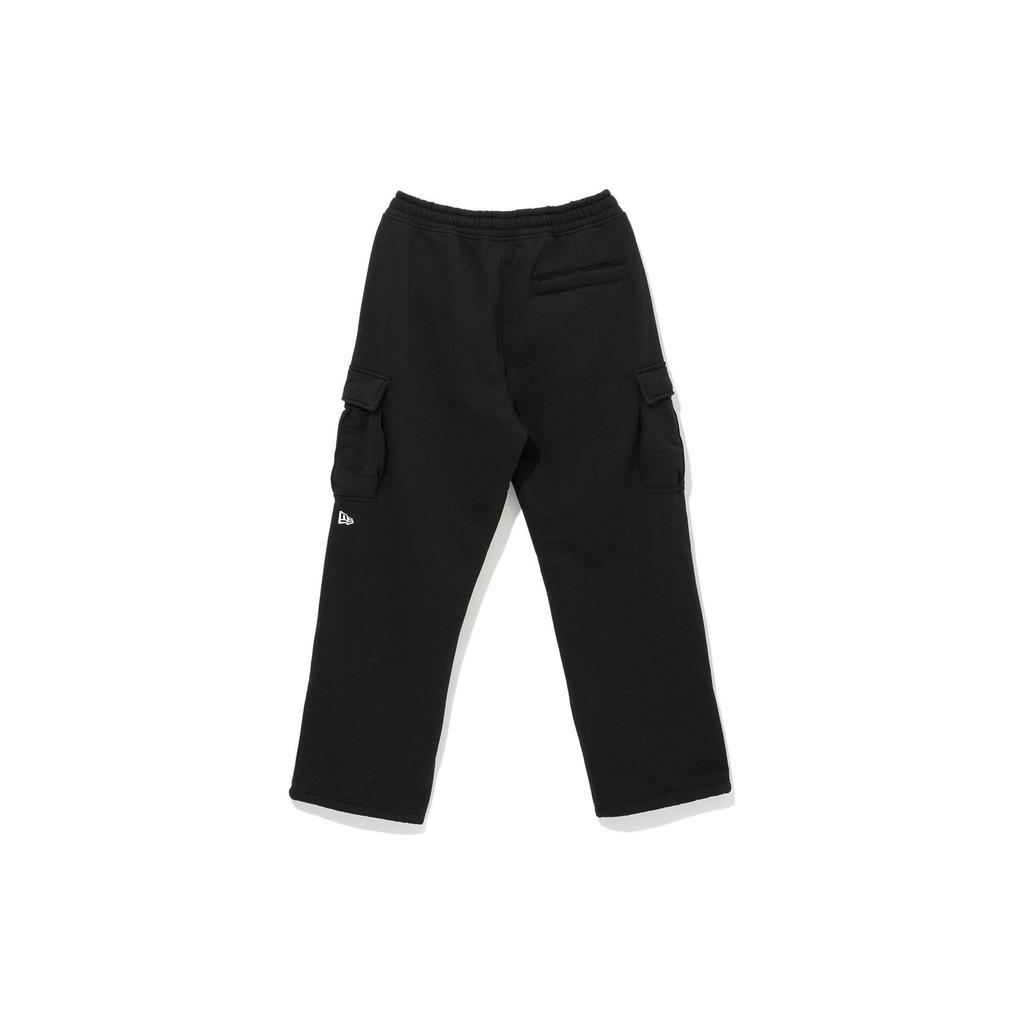 New Era Solid Color Drawstring Cargo Pants Men bottoms Black 13338538