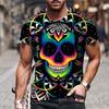 Men's Skull Tshirt 3D Printed Skull Graphic T-shirts For Men Oversized Short Sleeve Punk Tops Tee Shirt Men Death Clothing