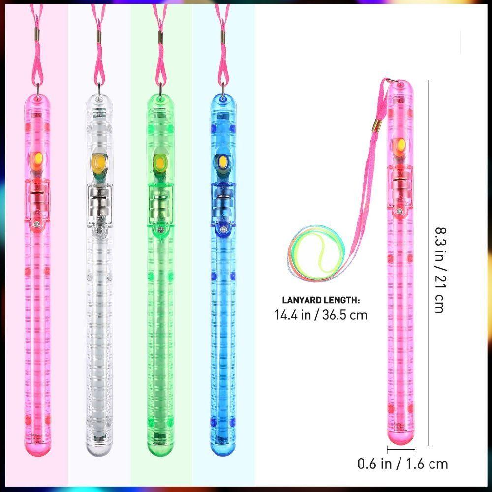 Flash Stick Flashing LED Stick Light Up Wands With Lanyards Glowing Cheer Wands Flashing LED Wand