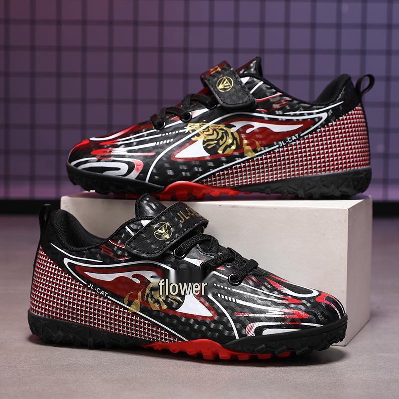 Kids' Outdoor Soccer Training Shoes - Full Leather Upper with Studs, Medium To Large Sizes