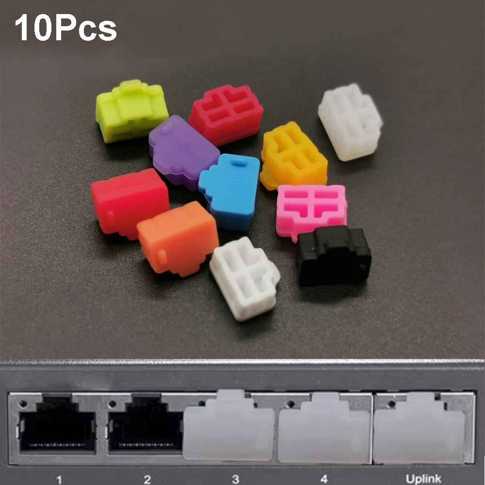10 шт., разъем для ТВ-разъема, сетевой разъем RJ45, силиконовая пылезащитная заглушка, крышка