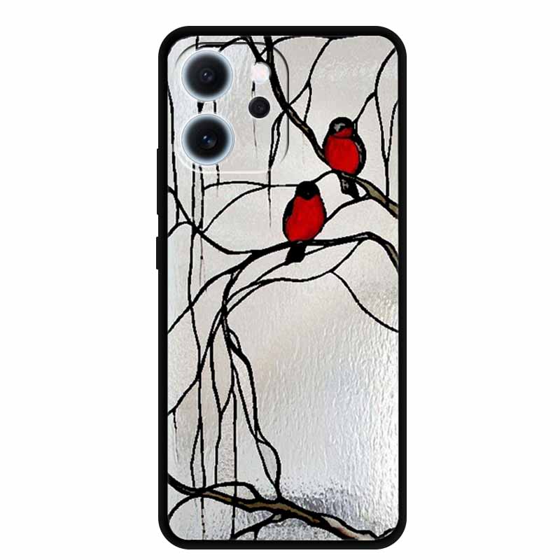 Cartoon Phone Case For Oppo Reno15 F Soft TPU Silicone Protector Relief Flower Emboss 3D Cover Funda Reno15F 15F Bumper Shield