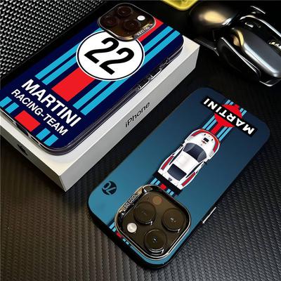 Чехол для телефона MartiniES Racing для iPhone 17 16 15 14 13 12 11 Pro Max Цвет Черный Матовый Чехол
