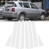 6 шт. для SsangYong Rexton 2002-2017 Накладки на стойки, Молдинги окон автомобиля, Накладки на стойки B/C, Серебристые аксессуары