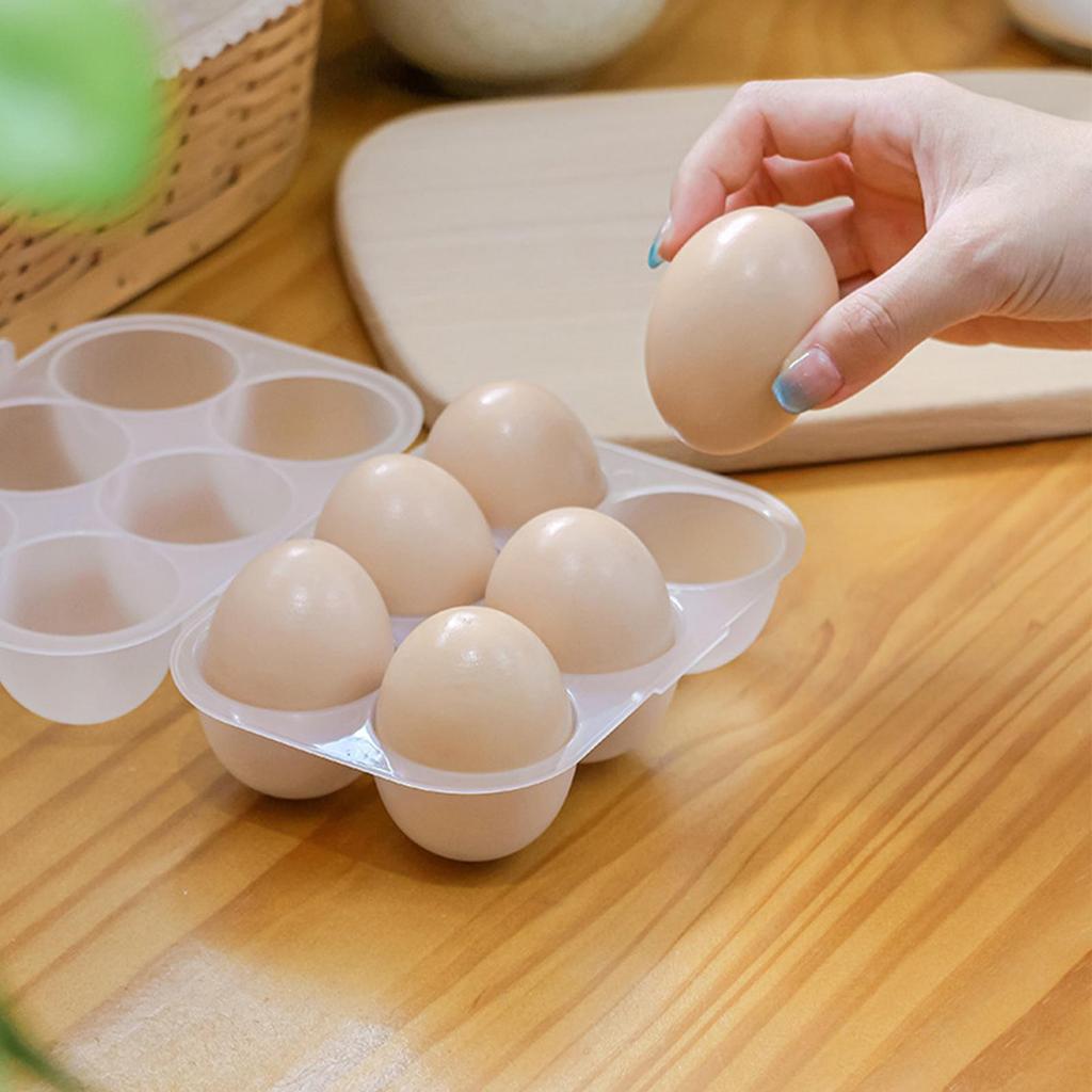 6 Ячеек Подставка для Яиц Прозрачный Бокс для Защиты Яиц Переноска для Яиц для Холодильника Портативный Кемпинг Пикник Походы Путешествия На Открытом Воздухе